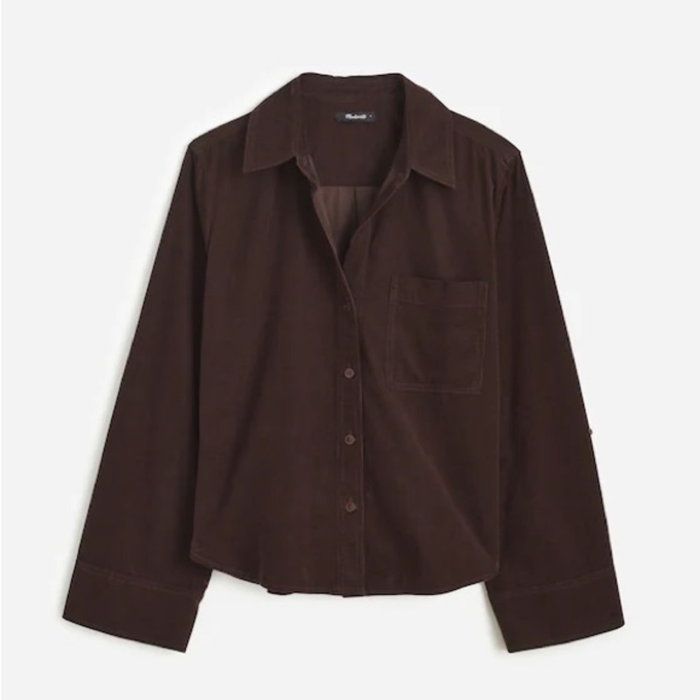 Madewell Easy Y-Neck Button-Up Shirt